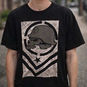 Metal Mulisha Black and Gray Youth T-Shirt. Vintage Size Large